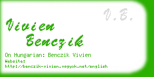 vivien benczik business card